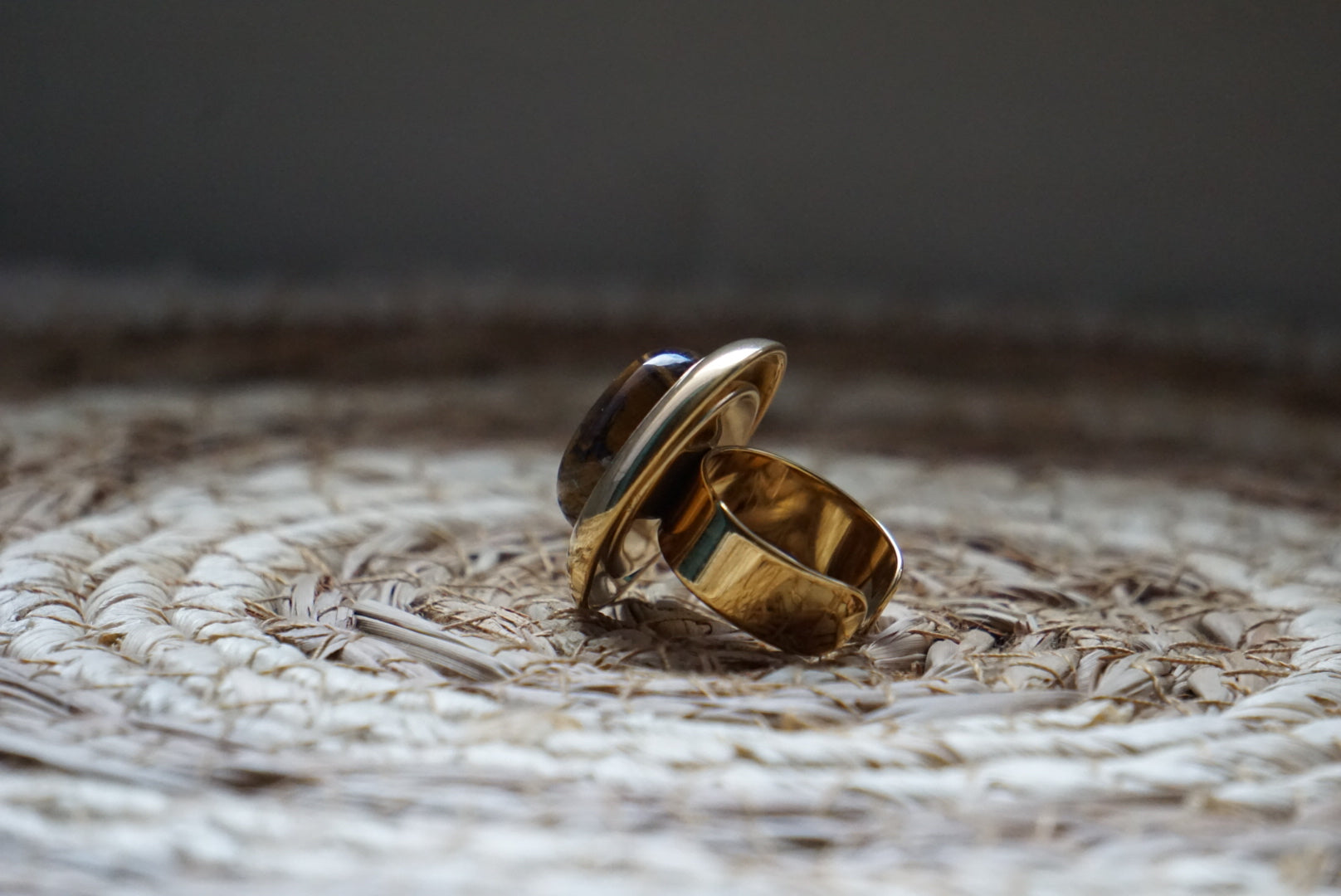 Bague Perle - Brun