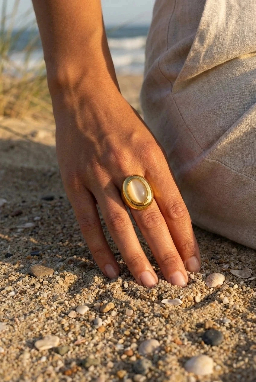 Bague Perle - Blanche